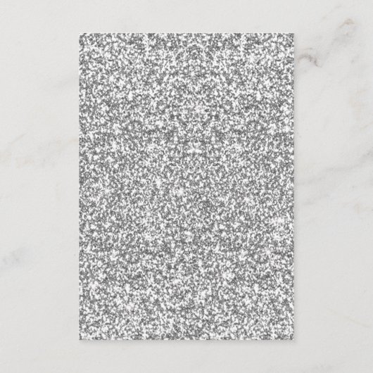 Carte D'accompagnement Parties scintillant d'argent Infinité Mesures de s (Dos)