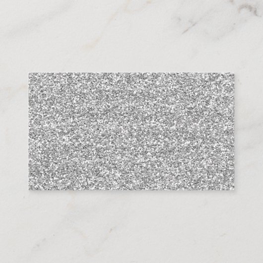 Carte D'accompagnement Parties scintillant d'argent rose violet (Dos)