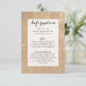 Carte D'accompagnement Parties scintillant d'or Chic Étincelles glamour (Debout devant)