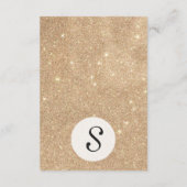 Carte D'accompagnement Parties scintillant d'or Chic Étincelles glamour (Dos)