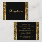 Carte D'accompagnement Parties scintillant d'or Confetti (Devant / Derrière)