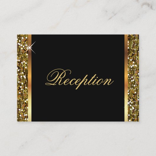 Carte D'accompagnement Parties scintillant d'or Confetti (Devant)