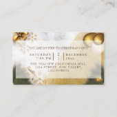 Carte D'accompagnement Parties scintillant d'or en marbre Année et fête d (Dos)