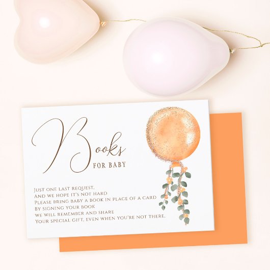 Carte D'accompagnement Parties scintillant d'or moderne ballon orange ame