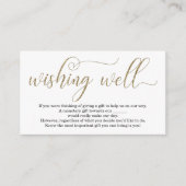 Carte D'accompagnement Parties scintillant d'or Wishing Well for Faire-pa