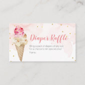 Carte D'accompagnement Parties scintillant dorée de crème glacée rose rou (Devant)