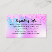 Carte D'accompagnement Parties scintillant Drives Honeymoon Fund mariage  (Devant)