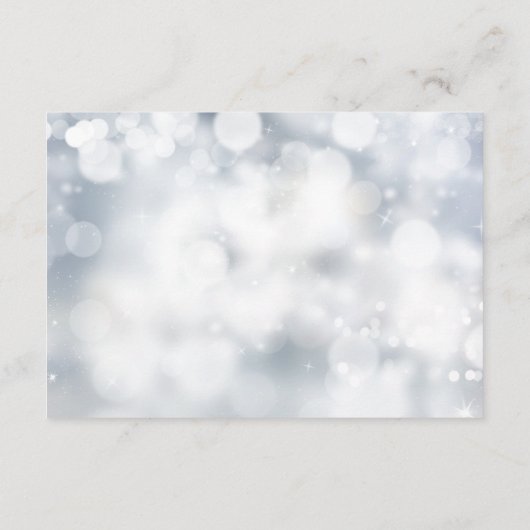 Carte D'accompagnement Parties scintillant en argent de luxe RÉCEPTION DE (Dos)