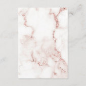 Carte D'accompagnement Parties scintillant en marbre moderne Détails Rose (Dos)