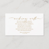 Carte D'accompagnement Parties scintillant en marbre moderne Wishing well (Devant)