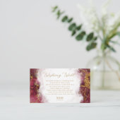 Carte D'accompagnement Parties scintillant en marbre Wishing well V1 Bour (Debout devant)