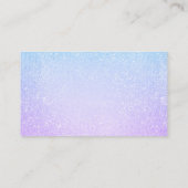 Carte D'accompagnement Parties scintillant Faux violet et turquoise (Dos)