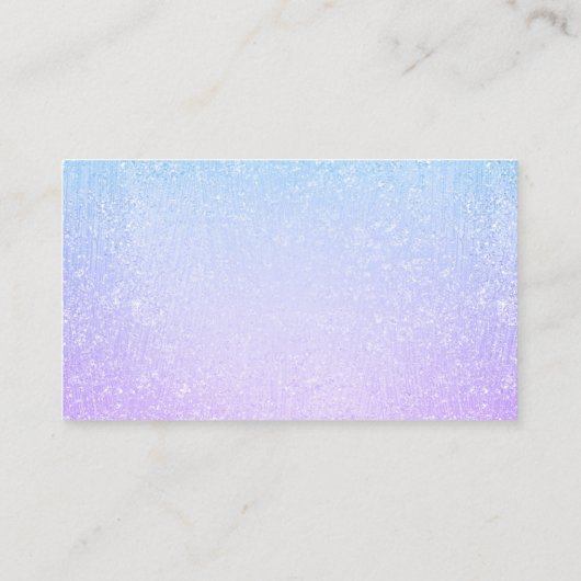 Carte D'accompagnement Parties scintillant Faux violet et turquoise (Dos)