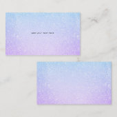 Carte D'accompagnement Parties scintillant Faux violet et turquoise (Devant / Derrière)