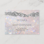 Carte D'accompagnement Parties scintillant moderne Bokeh Sparkle Glam (Devant)