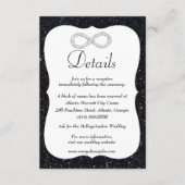 Carte D'accompagnement Parties scintillant noire Diamond Infinity Détails (Devant)