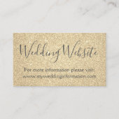 Carte D'accompagnement Parties scintillant Or et simple entreprise (Devant)