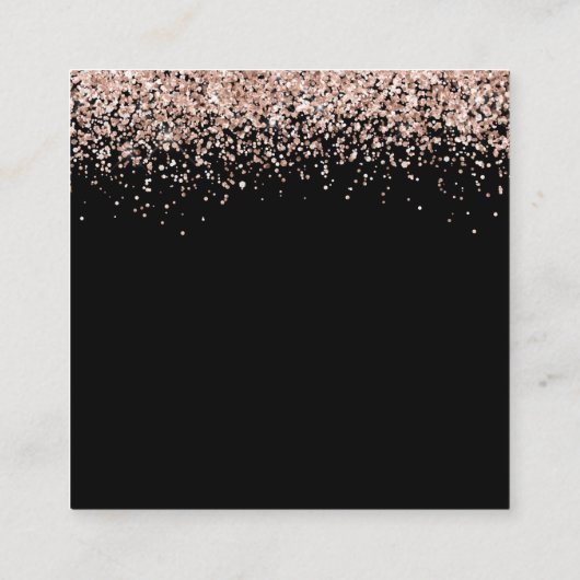 Carte D'accompagnement Parties scintillant rose Gold Mariage Black Récept (Dos)