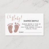 Carte D'accompagnement Parties scintillant rose vif Pieds de bébé Barreau (Devant)