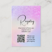Carte D'accompagnement Parties scintillant rose violet Holographique regi (Devant)