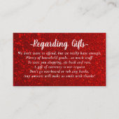 Carte D'accompagnement Parties scintillant rouge Lune de miel mariage de  (Devant)