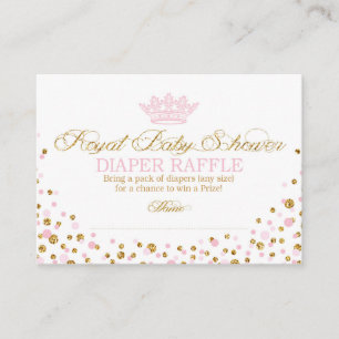 Carte D'accompagnement Parties scintillant Tiara Royal Princess Raffle Ti