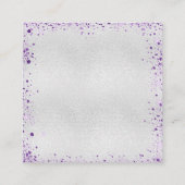 Carte D'accompagnement Parties scintillant violet argenté Code QR mariage (Dos)