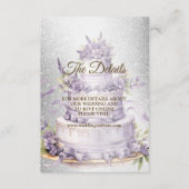Carte D'accompagnement Party Cake Lavender Floral Élégant mariage (Devant)