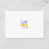 Carte D'accompagnement Party Like It’s 1999®™ – Neon Soundtrack (Dos)