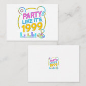 Carte D'accompagnement Party Like It’s 1999®™ – Neon Soundtrack (Devant / Derrière)