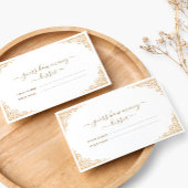 Carte D'accompagnement Parure dorée devine combien de baisers jeu de mari