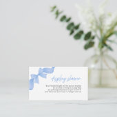 Carte D'accompagnement Parure Moderne Bleu Clair Coquette en Forme d'Arc  (Debout devant)