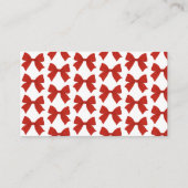 Carte D'accompagnement Parure Moderne Rouge Coquette en Forme d'Arc pour (Dos)
