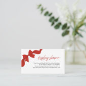 Carte D'accompagnement Parure Moderne Rouge Coquette en Forme d'Arc pour (Debout devant)