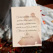 Carte D'accompagnement Pas d'enfants au Mariage Dancing Couple Enclôture