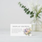 CARTE D'ACCOMPAGNEMENT PASTEL BLOOMING FLEURS SAUVAGES AFFICHER DOUCHE (Debout devant)