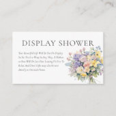 CARTE D'ACCOMPAGNEMENT PASTEL BLOOMING FLEURS SAUVAGES AFFICHER DOUCHE (Devant)