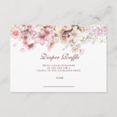 Carte D'accompagnement Pastel Blossom Baby Shower Diapper Raffle (Devant)