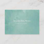 Carte D'accompagnement Pastel Blush Greenery Baby shower Bonbons Devinant (Dos)