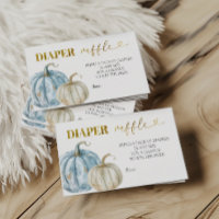 Pastel Boy Citrouille Baby shower Déchets Raffle