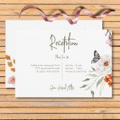 Carte D'accompagnement Pastel & Burgundy Blooms Réception Florale Moderne