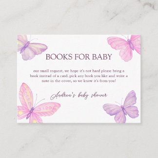 Carte D'accompagnement Pastel Butterflies Baby showers Livres Pour Bébé