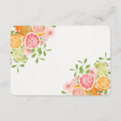 Carte D'accompagnement Pastel Citrus Floral Cutie Raffin de couche Insére (Dos)