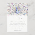 Carte D'accompagnement Pastel Classy Ornate Aquarelle Peacock Mariage<br><div class="desc">Classy Ornate Watercolor Peacock Collection - c'est une élégante aquarelle Illustration de paon floral pastel aquarelle, avec une touche minimaliste moderne. Idéal pour vos mariage et fêtes de classe moderne. Il est très facile de customiser, avec vos données personnelles. Si vous avez besoin d'un autre produit correspondant ou de la...</div>