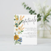 Carte D'accompagnement Pastel couleurs Spring Garden Fleur sauvage mariag (Debout devant)