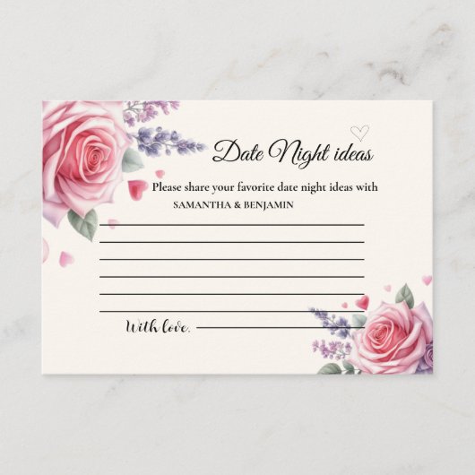 Carte D'accompagnement Pastel Crème glacée Date Nuit Idées Fête des marié (Devant)