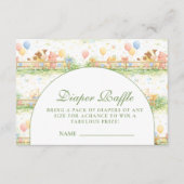 Carte D'accompagnement Pastel Farm Animals Garden Diapper Raffle (Devant)