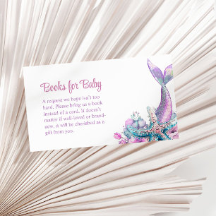 Carte D'accompagnement Pastel Floral Mermaid Tail Starfish Livres pour bé