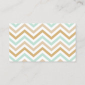 Carte D'accompagnement Pastel Gold et Green Zig Zag Baby Diaper Raffle (Dos)