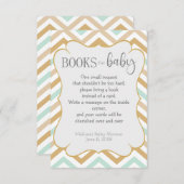 Carte D'accompagnement Pastel Gold et Green Zig Zag Neutral Baby Books (Devant / Derrière)